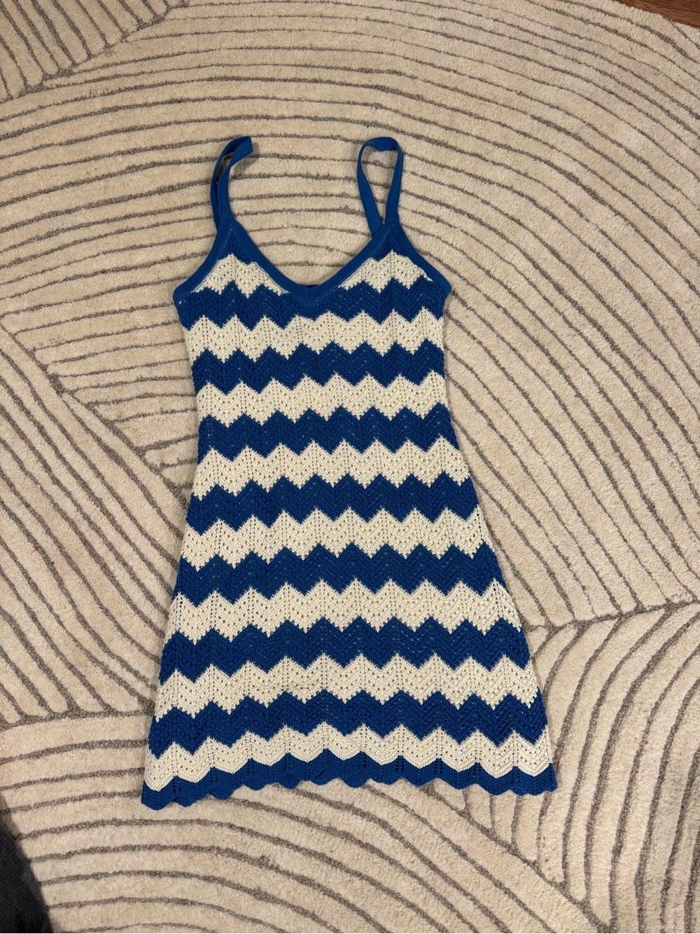 NWT Z Supply Blue & Cream Striped Knit Mini Dress